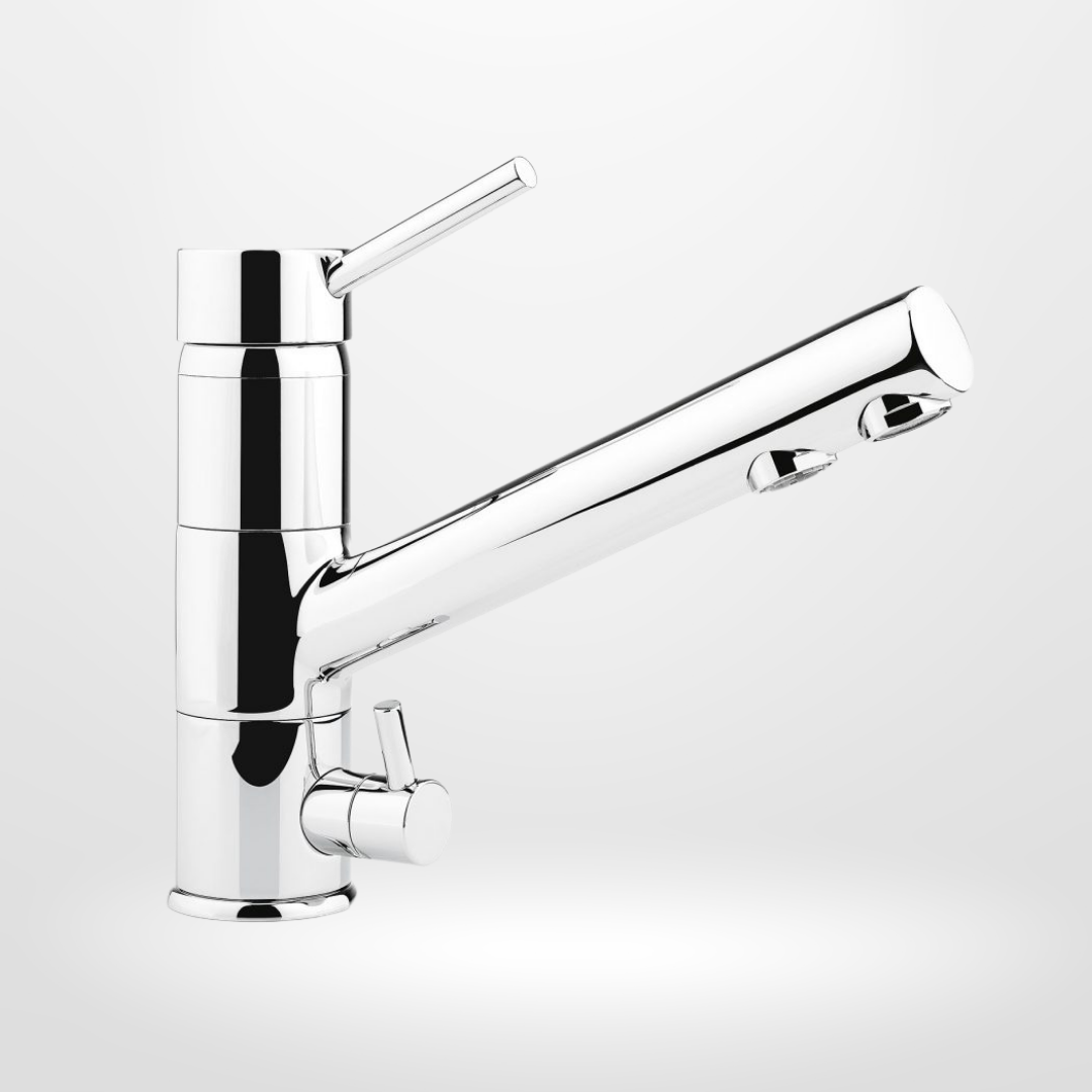 Alpine M Series Galante Tri Flow Polished Chrome Mixer Faucet AQUAFRESH