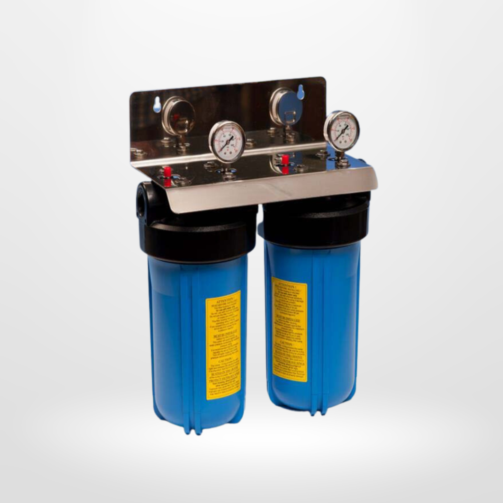 Alpine 10" Twin Jumbo Whole House Water Filter Aqua Fresh Water